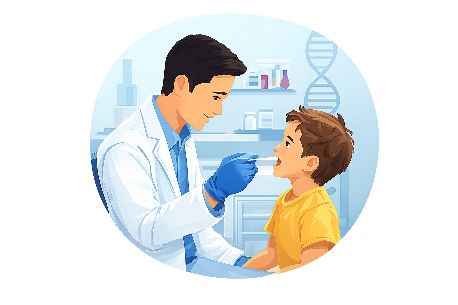 Cita presencial en laboratorio para prueba de ADN de paternidad en Rosario